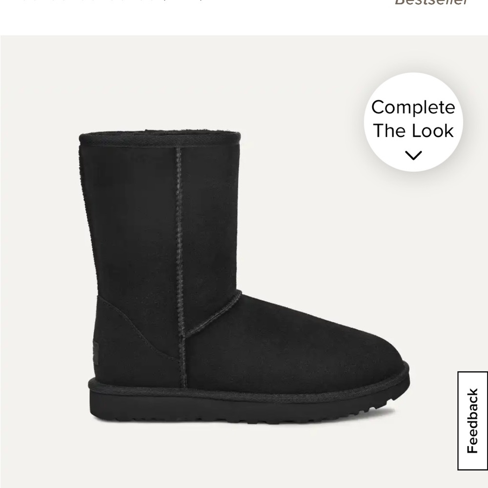 BRAND NEW UGG Classic Short II Black Boots